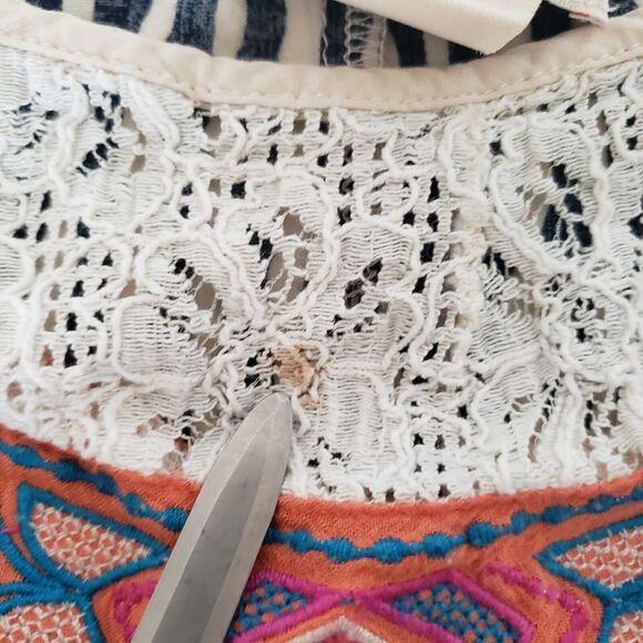 Flying Tomato Women SIZE S Geometric Tunic Top Mini Dress Spaghetti Strap FLAW - Picture 6 of 11